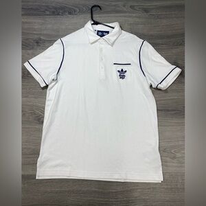 Adidas x Bogey Boys Polo Shirt Mens Large White Golf Outdoor Sports